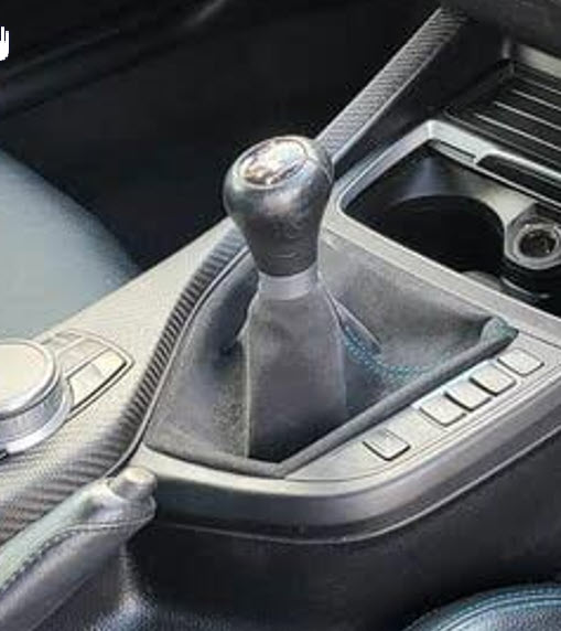 Genuine M2 BYJ gear stick in the UK in 2021 showing distinctive scratches